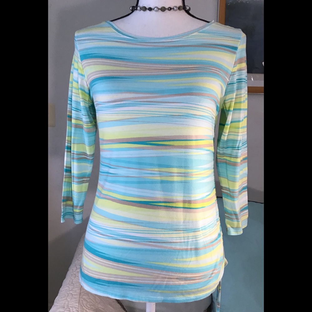Ruby Rd Colorful 3/4 Sleeves Top. S - image 2